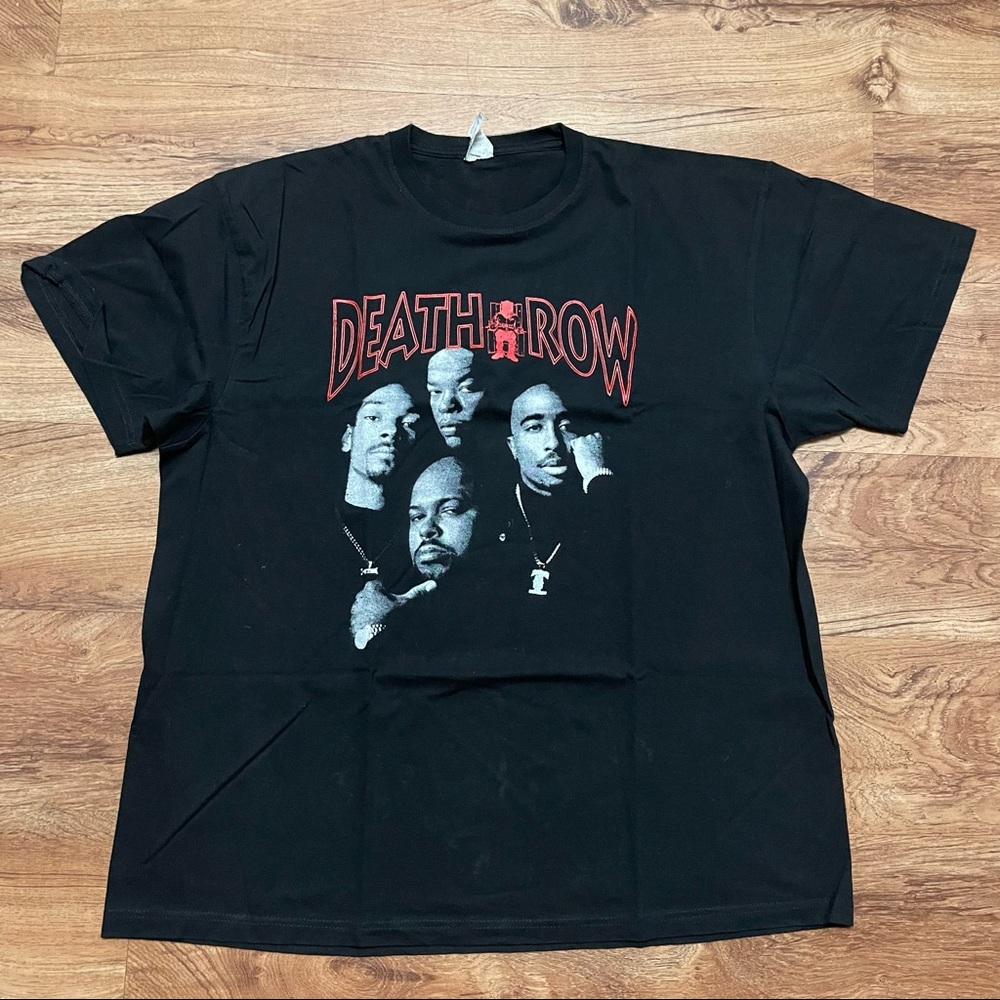 Death Row Records T-Shirt Men’s Size 2XL Black Red White Bred 2Pac Snoop Dogg